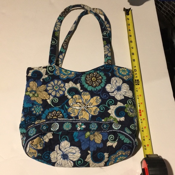 Vera Bradley Blue Green Floral Shoulder Bag Large Mod Floral Blue - Picture 2 of 7